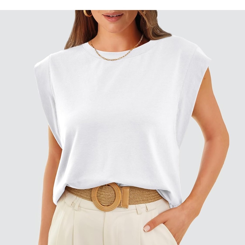 Sleeveless White Top
